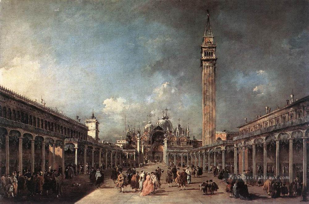 Piazza di San Marco école vénitienne Francesco Guardi Peintures à l'huile